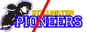 Example of what not to do - Hodgepodge Stillwater Pioneer Logo