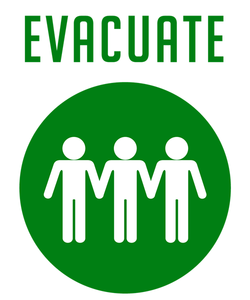 Evacuate